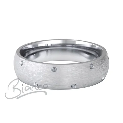 Patterned Designer White Gold Wedding Ring - Entrelace